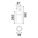 LED 3-phase track spot QUICK, CRi >90, 28W 4000K 3600lm 30�, not dimmable