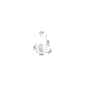 Ideal Lux Pendant luminaire CARTA SP1, E27, matt white metal / shade in paper look, � 40cm