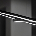 Ideal Lux LED pendant luminaire ORACLE SLIM, � 90cm, 48W 3000K 3000lm, black