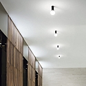 Ideal Lux Ceiling luminaire PETIT, incl. E27 globe Ø9.5cm 8W 3000K, black
