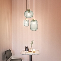 Ideal Lux Pendant luminaire MINT-3, � 24cm, E27, mint green / brass satin