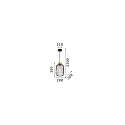 Ideal Lux Pendant luminaire MINT-3, � 24cm, E27, smoked glass / brass satin
