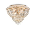 Ceiling luminaire DUBAI, 24 flames,  � 78cm, E14, metal / refined chrystal, brass