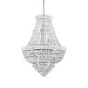 Pendant luminaire DUBAI, 24 flames,  � 80cm, E14, metal / refined chrystal, chrome