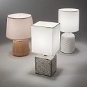 Ideal Lux Table luminaire KALÌ-1, square, E14, cable with switch, ceramics, grey / white