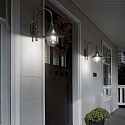 Outdoor wall luminaire CIMA, IP43, E27 max. 60W, aluminium / acrylic