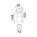 LED 3-phase track spot QUICK, CRi >80, 21W 3000K 2900lm 30�, not dimmable