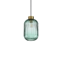 Pendant luminaire MINT-1, � 14cm, E27, mint green / brass satin