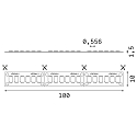 Ideal Lux LED Strip, 24Vdc, IP20, 39W/m 3000K 3700lm/m, CRi >90, lenght 300cm