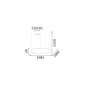 Ideal Lux pendant luminaire HULAHOOP 1005 round, adjustable IP20, white