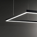 Ideal Lux pendant luminaire ORACLE SLIM 50 square, adjustable IP20, black