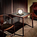 Ideal Lux table lamp LINGOTTO TL1 SMALL square, with switch G9 IP20, black matt, satined brass 