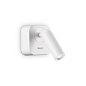 wall luminaire BEAN square, with switch IP20, white