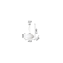 Ideal Lux Pendant luminaire PLISSEE, � 45cm, E27, blown edged glass, chrome