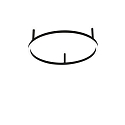 LED ceiling luminaire ORACLE SLIM, � 50cm, 30W 3000K 2350lm, black / opal
