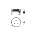 ceiling recessed luminaire OFF 162 round IP20, white