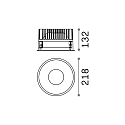 ceiling recessed luminaire OFF 218 round IP20, white
