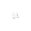Ideal Lux ceiling luminaire FRAME IP20, black