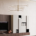 Ideal Lux pendant luminaire EQUINOXE SP8 8 flames G4 IP20, brass