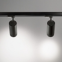 Ideal Lux 3-phase spot EOS 15W ON-OFF cylindrical, adjustable, on/off IP20, black matt 