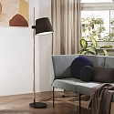 Ideal Lux floor lamp AXEL with switch, adjustable E27 IP20, black