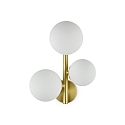 Ideal Lux wall luminaire PERLAGE 3 flames, with switch G9 IP20, brass
