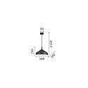 Ideal Lux pendant luminaire YURTA 300 adjustable E27 IP20, white