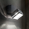 Ideal Lux outdoor wall luminaire OMEGA square IP54, anthracite
