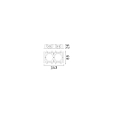Ideal Lux recessed housing BENTO 2-fold, square, with frame, white