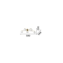 Ideal Lux ceiling luminaire HERMES PL5 5 flames G9 IP20, brass