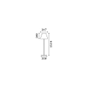 Ideal Lux outdoor floor lamp ARCADIA E27 IP44, anthracite dimmable