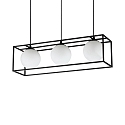 pendant luminaire LINGOTTO SP3 3 flames, 1-fold, adjustable E14 IP20, black matt dimmable