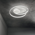 Ideal Lux ceiling luminaire OZ PL DALI/PUSH round, DALI controllable IP20, white matt dimmable