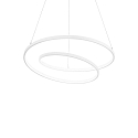 pendant luminaire OZ D60 DALI/PUSH round, DALI controllable IP20, white matt dimmable