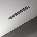 Ideal Lux ceiling recessed luminaire LIKA SLIM D24 FI RECESSED TRIM 12 flames, UGR < 19, on/off IP20, black matt 