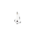 Ideal Lux pendant luminaire EMPIRE conical G9 IP20, smoky colour dimmable