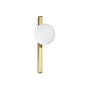 wall luminaire BINOMIO 1 flame G9 IP20, brushed brass dimmable