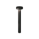 bollard lamp TESLA 80 G9 IP44, black dimmable