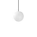 outdoor pendant luminaire SOLE � 20CM ball shaped E27 IP44, opal white dimmable