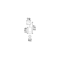 Ideal Lux 3-phase spot EOS 15W ON-OFF cylindrical, adjustable, on/off IP20, black matt 