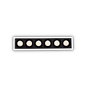 ceiling recessed luminaire LIKA SLIM D24 FI RECESSED TRIM 12 flames, UGR < 19, on/off IP20, white matt 
