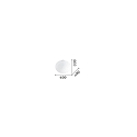 Ideal Lux ceiling luminaire COTTON 40 E27 IP20, white dimmable