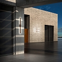 Ideal Lux outdoor wall luminaire LINEA IP54, coffee brown 