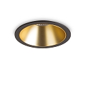 ceiling recessed luminaire GAME TRIM ROUND 120MM round, UGR < 19, switchable IP40/IP20, black matt 