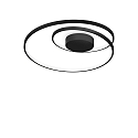 ceiling luminaire OZ PL ON-OFF round, on/off IP20, black matt 
