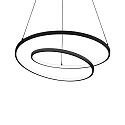pendant luminaire OZ D80 ON-OFF round, on/off IP20, black matt 
