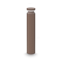 bollard lamp BOEING H070 cylindrical, switchable, with diffuser IP65, mat, coffee brown 