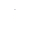 gorund spike luminaire TWIGGY SPHERE H65 IP65, coffee brown 