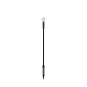 gorund spike luminaire TWIGGY SPHERE H90 IP65, coffee brown 