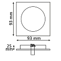 recessed mounting frame BRUSH TWO incl. GU5.3 socket, IP20, adjustable, brushed aluminium, round, � 9cm